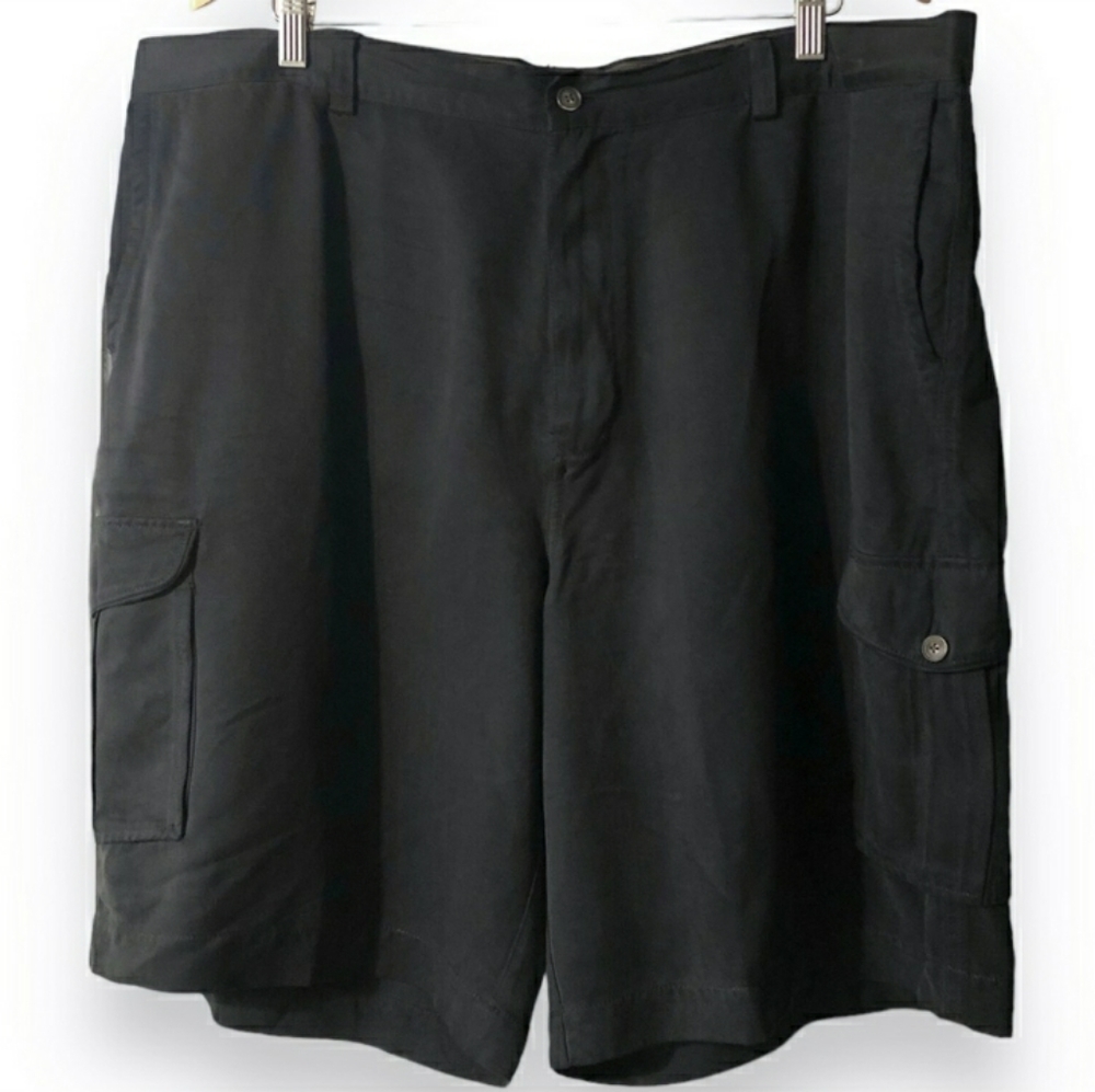 TOMMY BAHAMA Black Silk Shorts-Rodeo Cargo EUC!